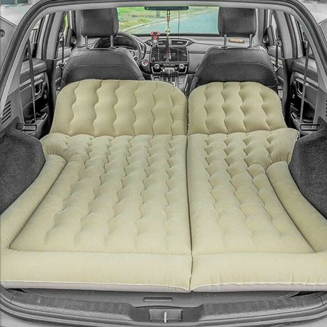 Aufblasbare Matratze für SUV-AutoDickes PVC und Beflockung175 x 130 cmMaximale Belastung 650 Pfund2 Kissen und Pumpe im Lieferumfang enthalten