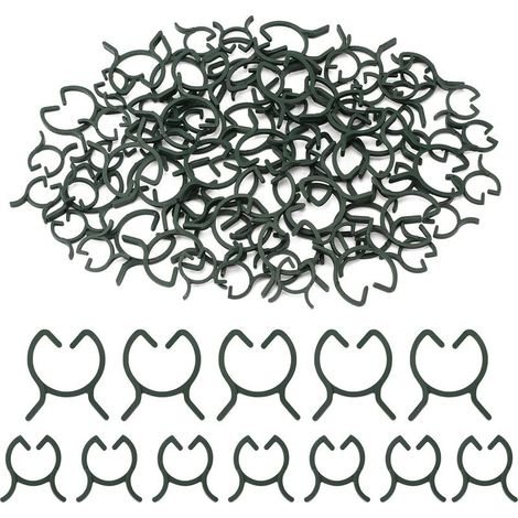 200 Pièces Clips de Support pour Plantes,Attache pour Tomates,Attache pour Plantes Grimpantes,Clips de Fixation Plantes Exterieur,Clips de Jardin,pour Fruit,Légume,Tomates-M+L (1/5)