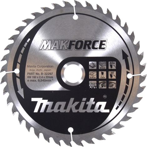 Makita B-32297 Lama Sega Circolare Makforce T.C.T. 160x20mm 40T Legno