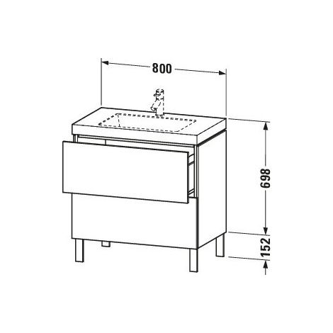 Duravit LC6937N5555 LC cb bs 800x480x698 Ei marbré Mt (1/4)