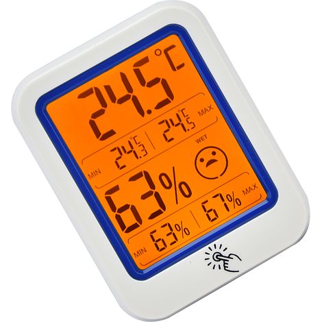 Digitales, wandmontiertes elektronisches Thermometer-Hygrometer zur Anzeige von Temperatur und Luftfeuchtigkeit für den privaten und industriellen Einsatz (1/5)