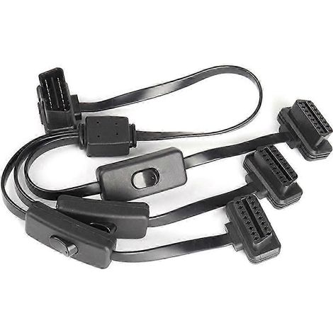 Adaptateur OBD2 1 vers 3 avec commutateur, câble en Y mâle à deux ports vers femelle, connecteur de diagnostic automobile GPS (1/5)