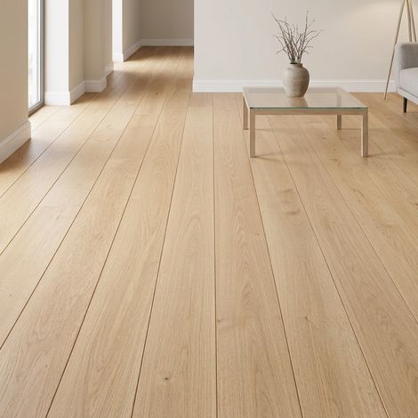 Parquet contrecollé chêne Sélection choix AB - 14/3 x 190 x 1900 mm - huilé brossé, clipsable - botte de 2,16 m² (1/5)