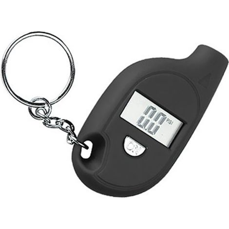 Mini manomètre de pression des pneus avec écran LCD numérique, format porte-clés, 2-150 PSI. Outil de test de pression pour pneus de voiture et moto.