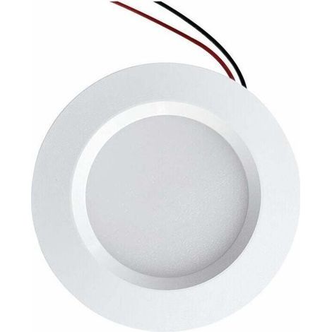 Mini spot LED encastré, trou de 55 mm, diamètre de 68 mm, compact, 3 W, 12 V CC, étanche, IP54, pour salle de bain, cuisine et meubles (aluminium, blanc naturel 4000 K) [Classe énergétique E] (1/4)