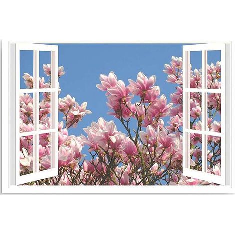 Tableau magnolias en fleurs - 100 x 70 cm (1/5)