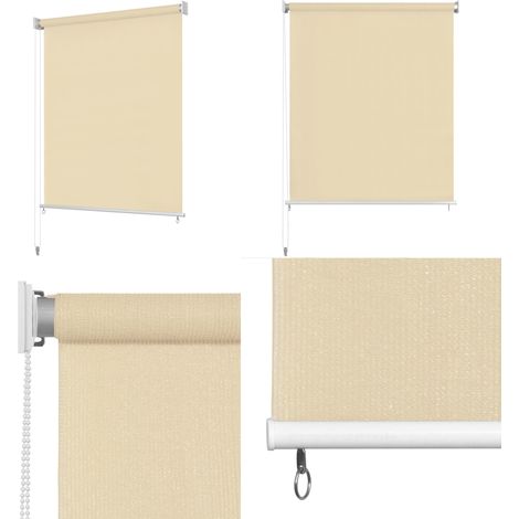 vidaXL Außenrollo 220 x 140 cm Cremeweiß