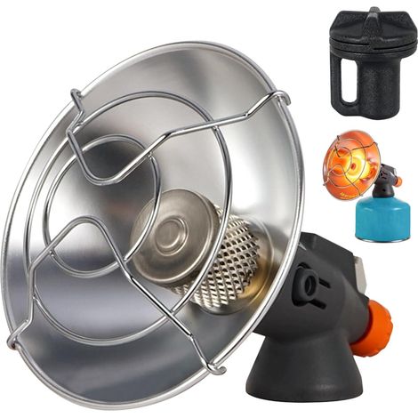 1 Chauffage au gaz portable, vanne de régulation, allumage électronique, acier inoxydable, pour camping, pêche