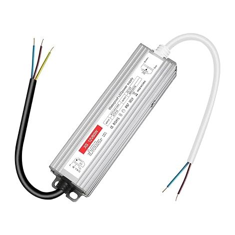 Transformer 220V 12V LED 60W, Power Supply 5A, Driver Waterproof IP67, Transfo AC to DC, Converter 220V, 12V60W for G4, GU5.3, MR11, MR16, Strip, Non Dimmable (1/5)