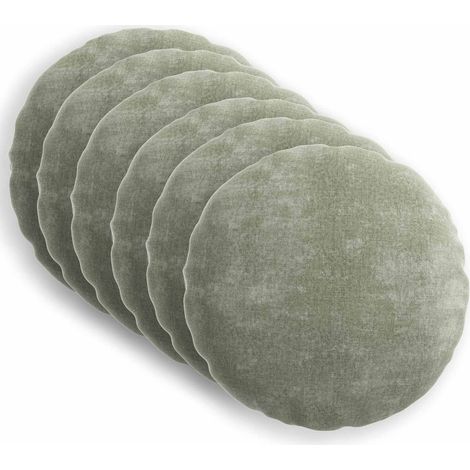Federa 6 pz HEERLEN Verde Ø 50 cm Tessuto Chenille vidaXL