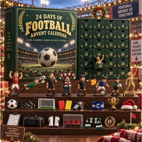 Calendrier de l'Avent Sportif 2026 - Boîte Surprise Calendrier de l'Avent S - 2026 Stadium Football - 26183CM (Épaisseur acrylique 3mm)