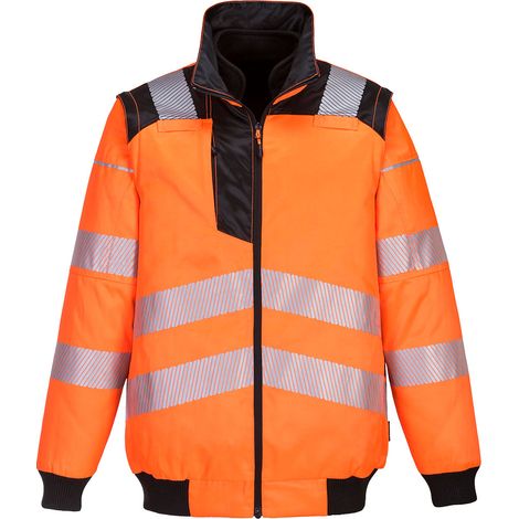 Giacca Pw3 ad alta visibilità 3-in-1 Colore: arancione/nero Taglia XXL - Portwest