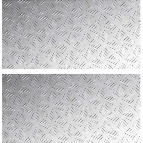 Nez de marche Rectangulaire 2 pcs Argenté 80 x 40 cm Aluminium (1/5)