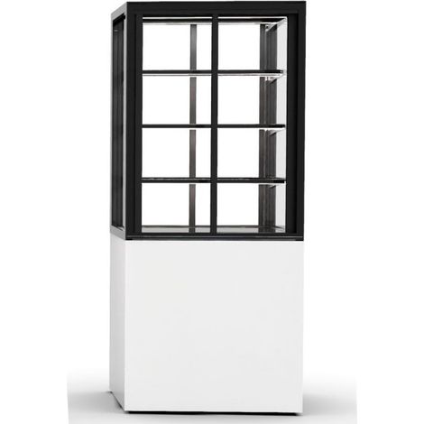 Vitrine Neutre à 4 Faces Base 60 - H 1400 mm et Accès Frontal - Sayl
