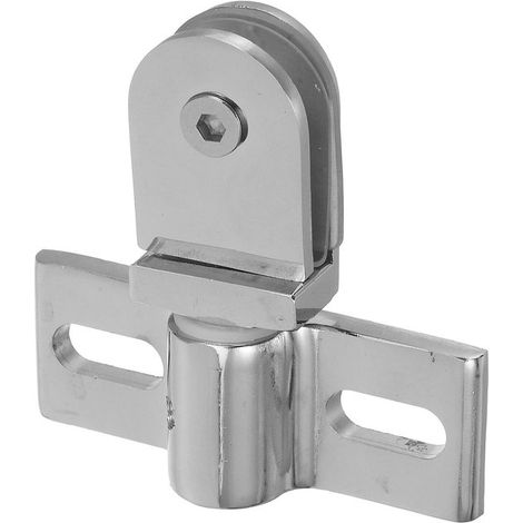 Cerniera per porta doccia, gancio per porta, appendiabiti da bagno, lega di zinco pesante, 7,9 x 7,7 x 2 cm, argento (1/5)