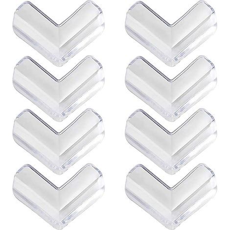 Protection Coin de Table, 8 Pièces Protections d'angles Transparent, Plus Grande Taille et Plus Forte adhérence, Doux Protection des coins de table - Protège les bébés et les enfants (1/4)