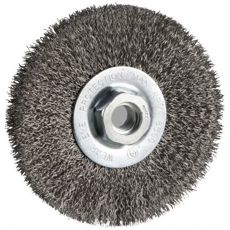 Cepillo Circular Alambre Ondulado Latonado Para Amoladora (1/5)