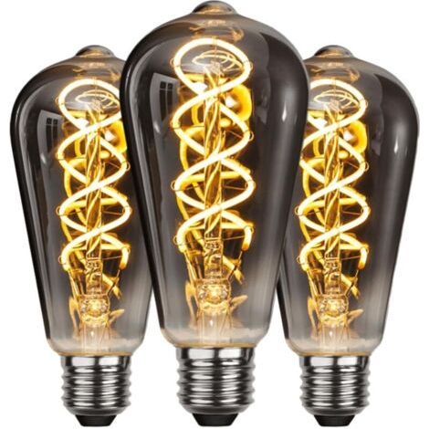 Ampoule LED E27 Vintage, Économie d'énergie, de Style Industriel, Ampoule E27 Lampe Décorative Rétro Antique, 4W pour Chambre Restaurant Café Bar , Filament Jaune, 3 Pièces
