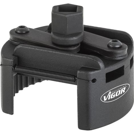 VIGOR Ölfilter-Spannschlüssel, 80 - 115 mm, universal, 22 mm Außen-Sechskant, 1/2 (12,5 mm) Vierkant hohl, 80 - 115 mm (1/5)