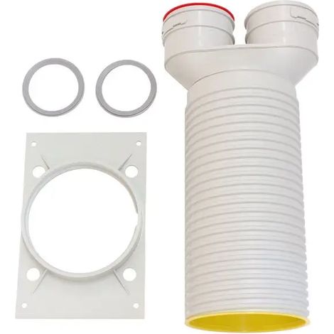 Vaillant Conexión de válvula recta Diám. 125 mm para dos mangueras de aire, 0020189343