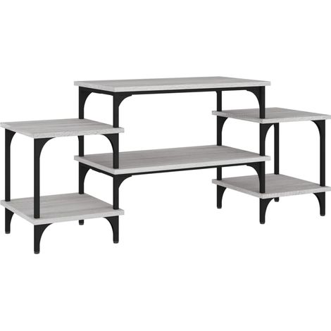 Mobile TV multimediale scaffale per televisione televisione buffet sala da pranzo soggiorno camera da letto sonoma 117 x 35 x 52 cm pannelli compositi grigio 020028375