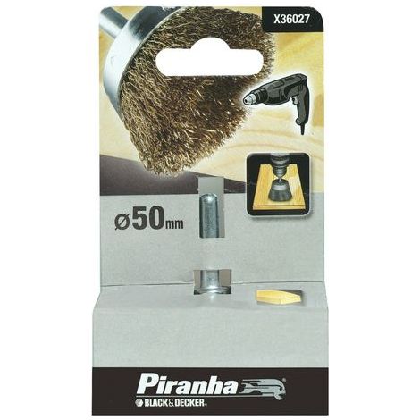 BLACK&DECKER PIRANHA-SPAZZOLA A TAZZA mm50 IN OTTONE (1/5)