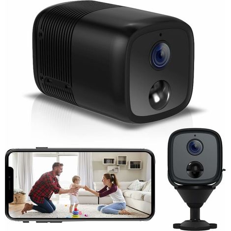 1080P/2MP HD WLAN-Überwachungskamera für den Innenbereich, kabellose Überwachungskamera mit 2600-mAh-Akku (verbessert auf 2600 mAh), 2,4-GHz-WLAN-Babykamera mit 10-Meter-Personenerkennung, Nachtsicht 