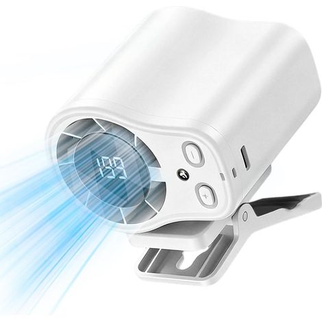 Ventilateur voiture clip – Semi-conducteur – 21h – Silencieux – Anti-secousses – Clip réglable – Rafraîchissement instantané – Conduite (1/4)