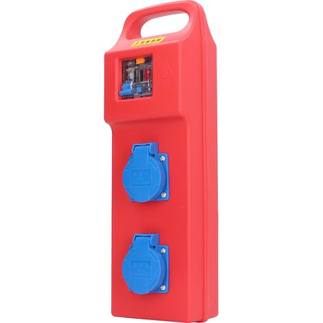 Kompakter 2x3-fach-Verteiler mit Schutzart IP54 und Fehlerstromschutzschalter – Wasserdichter Verteilerkasten (1/5)