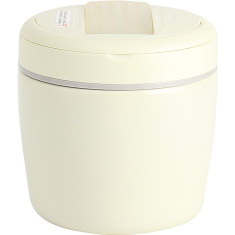Isolierter 1,5-Liter-Speisebehälter, Thermoskanne für warme Speisen, Isolierte Lunchbox mit Löffel, Isolierbehälter für Schule, Büro, Camping, Weiß