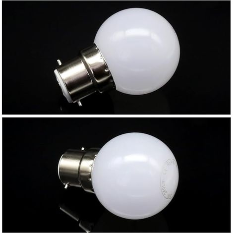 Ampoule LED à baïonnette B22 3W 240 Lumen Blanc Chaud 3000K, Guirlande Guinguette LED B22 pour Intérieur Jardin Balcon Maison Fête Noël, Plastiques (1/3)