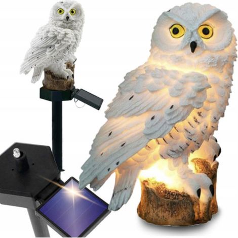 Solar-Eulenlampe, Garten, wasserdicht, mit Dämmerungssensor, LED