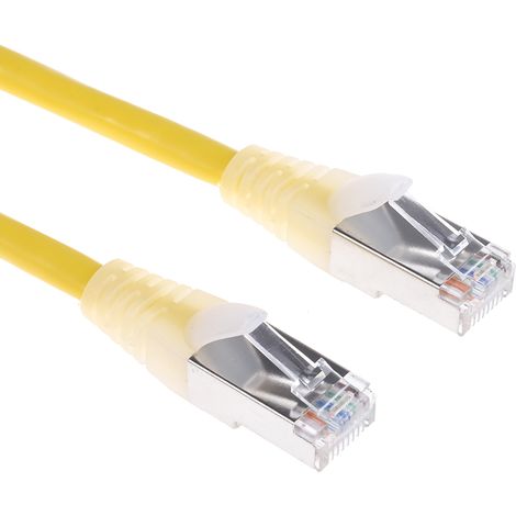 Câble Ethernet cat 5e Avec connecteur gaine PVC Jaune / , F/UTP, 500mm ( Prix pour 1 )