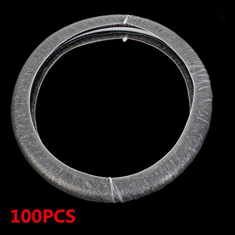 Lot de 100 housses volant universelles en plastique jetable, protection auto jetable, couvre-volant pratique, sachet de 100 pièces (1/5)