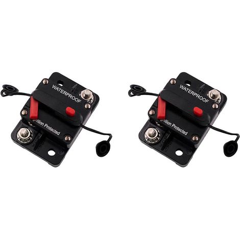 Wasserdichter 12-24V DC-Sicherungskasten für Auto, Boot oder andere Fahrzeuge, mit 2 selbstrückstellenden 200A-Sicherungen. (1/2)