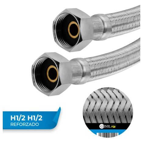 Latiguillo Super Reforzado 40cm - Marca [Marca del producto] - Negro - Pack 10 Uds. (1/4)