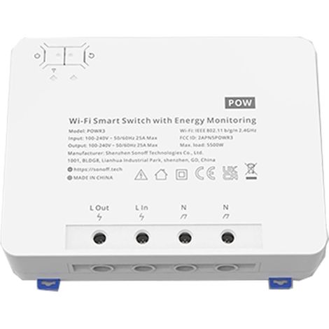 Moniteur d'énergie domestique intelligent Commutateur WiFi intelligent de moniteur de compteur d'énergie de puissance 25A avec fonction de partage de synchronisation Module de maison intelligente à té (1/4)