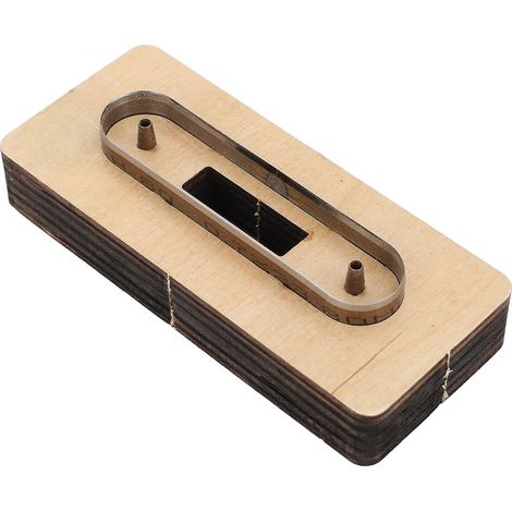 Fustella per cuoio per cinturini, cavi, cordini organizer, stampi in legno per progetti fai da te, 1,8 x 9,5 cm (1/5)
