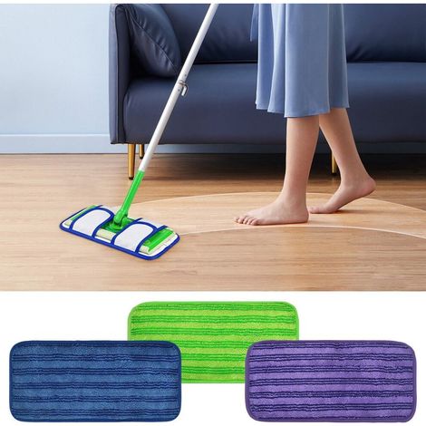 Drei waschbare Mikrofaser-Mopptücher – hoch saugfähig, strapazierfähig und wiederverwendbar, geeignet zum Reinigen, Polieren und für andere Zwecke. (1/4)