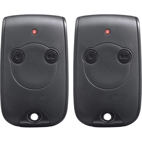 2er-Pack Somfy Keytis NS2 RTS-kompatible Fernbedienungen – 433,42 MHz Wandsender – Selbstlernprogrammierung – 2 ergonomische Tasten