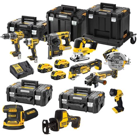 Dewalt 10 Piece Brushless Cordless 18v Kit + 3 x 5.0ah Batteries + Tstak Trolley (1/4)