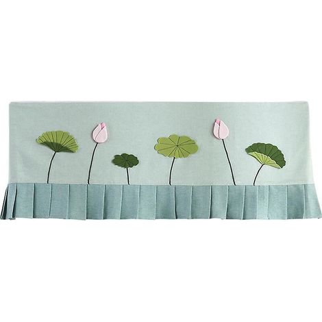 Hängende Klimaanlagenabdeckung mit Lotusblattmuster – Klein, frisch und elegant, ideal fürs Schlafzimmer, staubdicht – 85 x 21 x 31 cm (1/4)