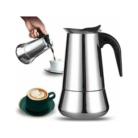 Italienische Kaffeemaschine 12 Tassen Edelstahl für alle Herdarten geeignet 12 Tassen (1/5)