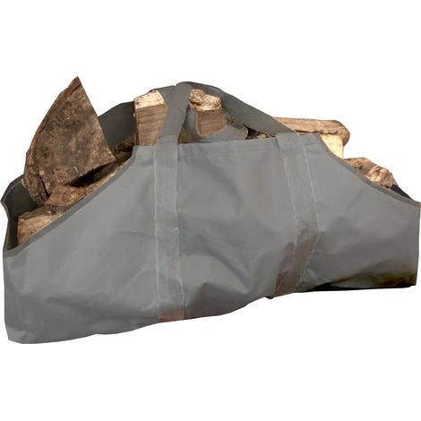 Canvas Log Carrier Firewood Bag in French Grey (1/5)