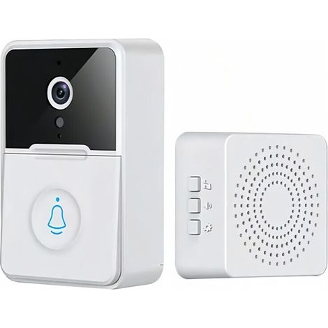Intelligente kabellose Türklingel mit Kollisionsdetektion, HD-Video 1080p, Nachtsicht, Echtzeit-Benachrichtigungen, kompatibel mit iOS/Android, einfache Installation – für Eingangstür, Garage und Gart
