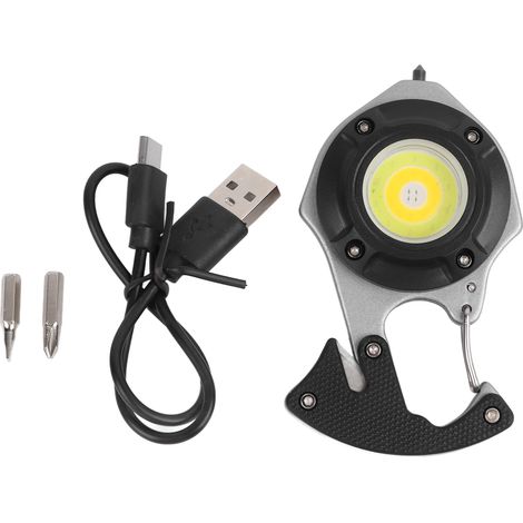 Lot de 2 mini lampes de travail LED COB multifonctions, lampe de poche porte-clés haute luminosité portable (1/5)