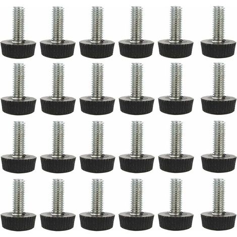 24pcs Adjustable Furniture Feet Leveling Glider Base Leg Table Chair Adjustable Floor Protection Furniture Glider M8 x 20 x 20 mm (1/5)