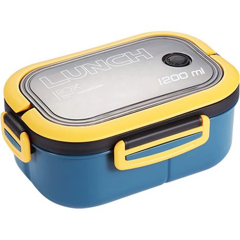 lunch Box 1200ml, Bote Repas En Plastique Avec Poigne Pour Enfant Adult, Boite Bento Pour Chauffage Au Four Micro-ondes, Sans Bpa Pour Voyages C (1/5)