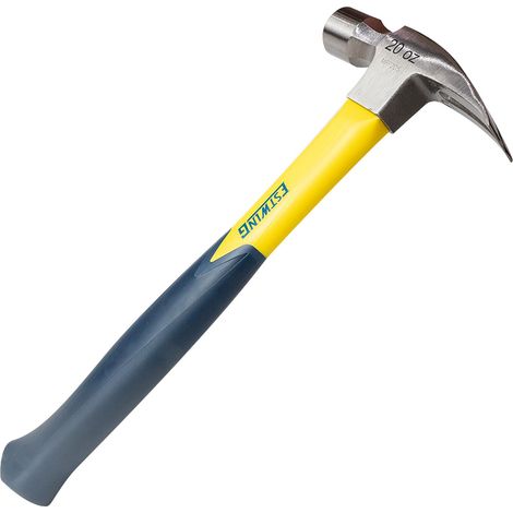 Estwing EMRF20S Sure Strike Straight Claw Hammer with Fibreglass Handle, 20oz/567g (1/2)