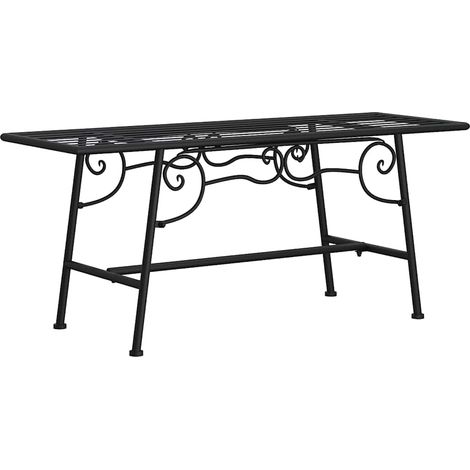 Maison Exclusive - Baumbank 110 cm Schwarz Stahl (1/5)